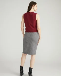 Danube Ponte Skirt Herringbone Tweed