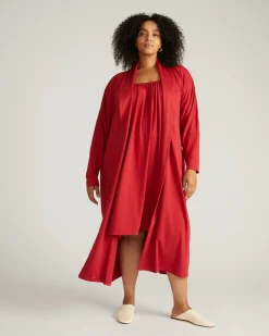 Daphne Lounge Robe Raspberry