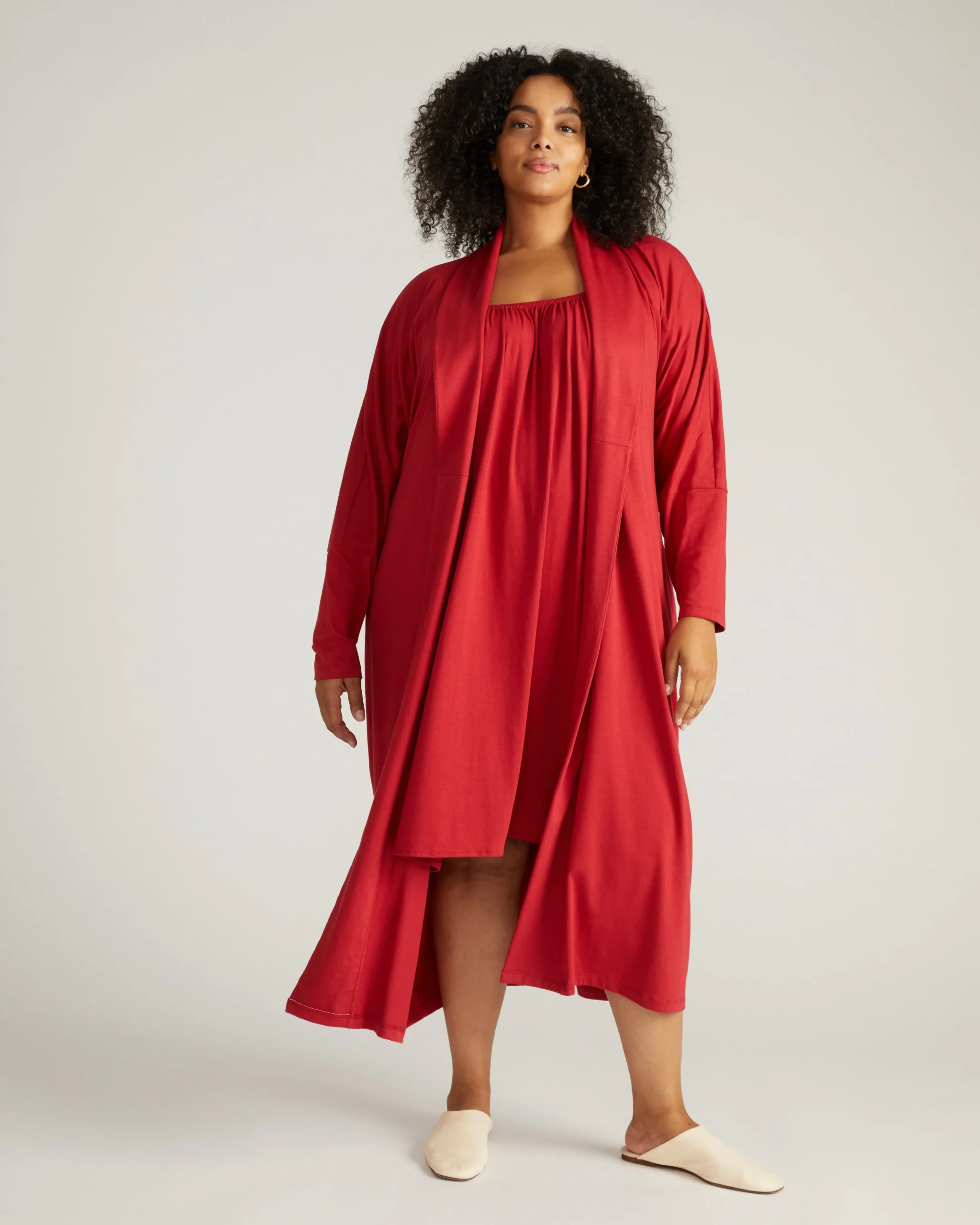 Daphne Lounge Robe Raspberry