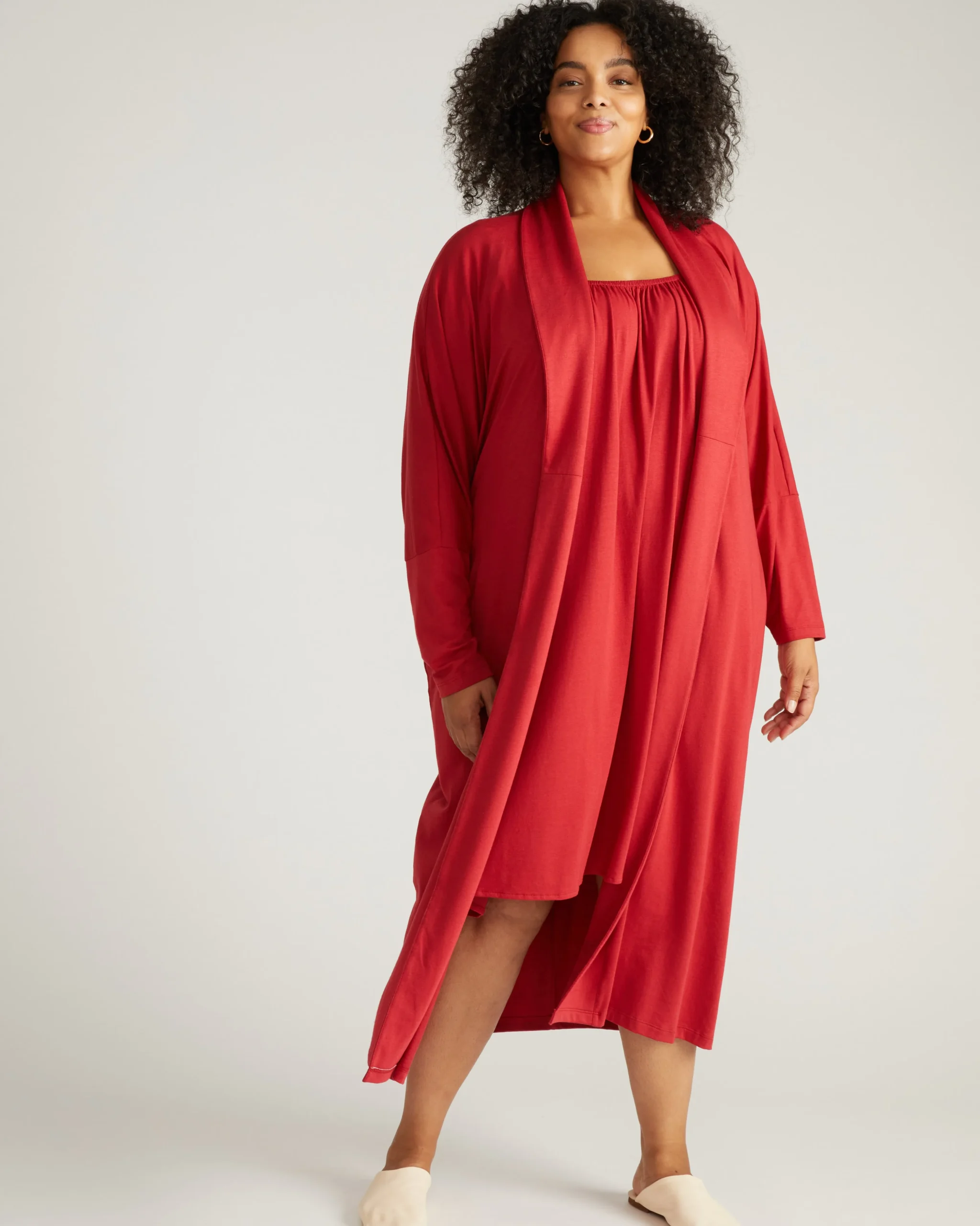 Daphne Lounge Robe Raspberry