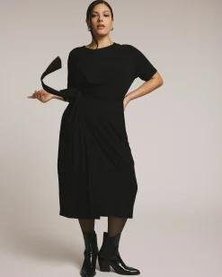 Delilah Liquid Jersey Dress Black