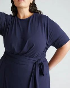 Delilah Liquid Jersey Dress Midnight