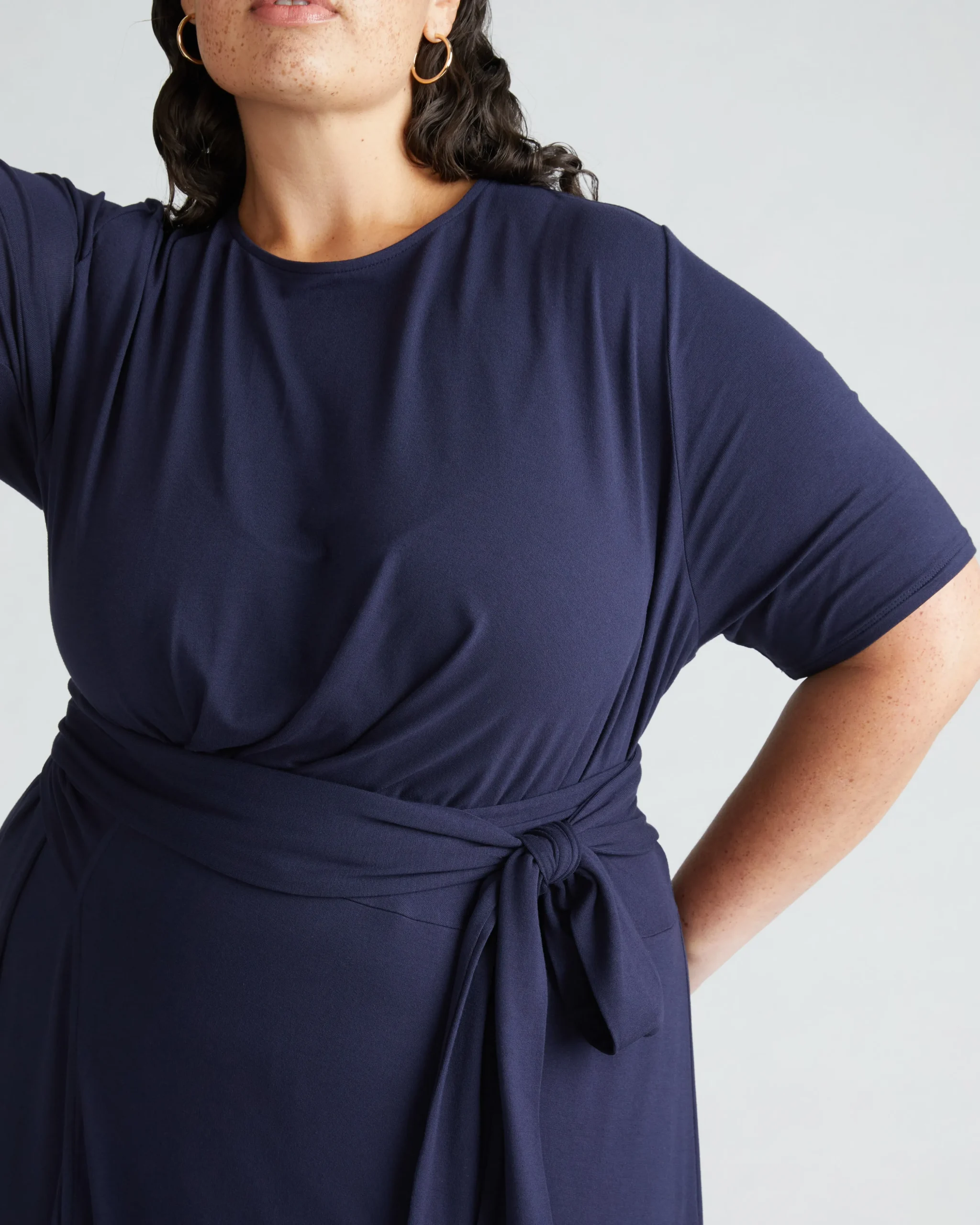 Delilah Liquid Jersey Dress Midnight