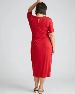 Delilah Liquid Jersey Dress New York Red