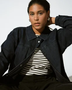 Denim Utility Jacket Dark Indigo