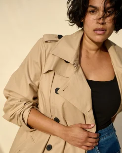 Derjon Trench Coat Khaki