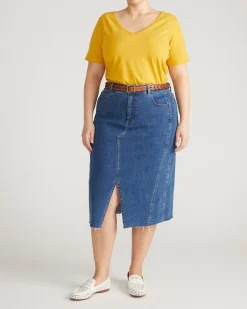 Double V Tee Goldenrod