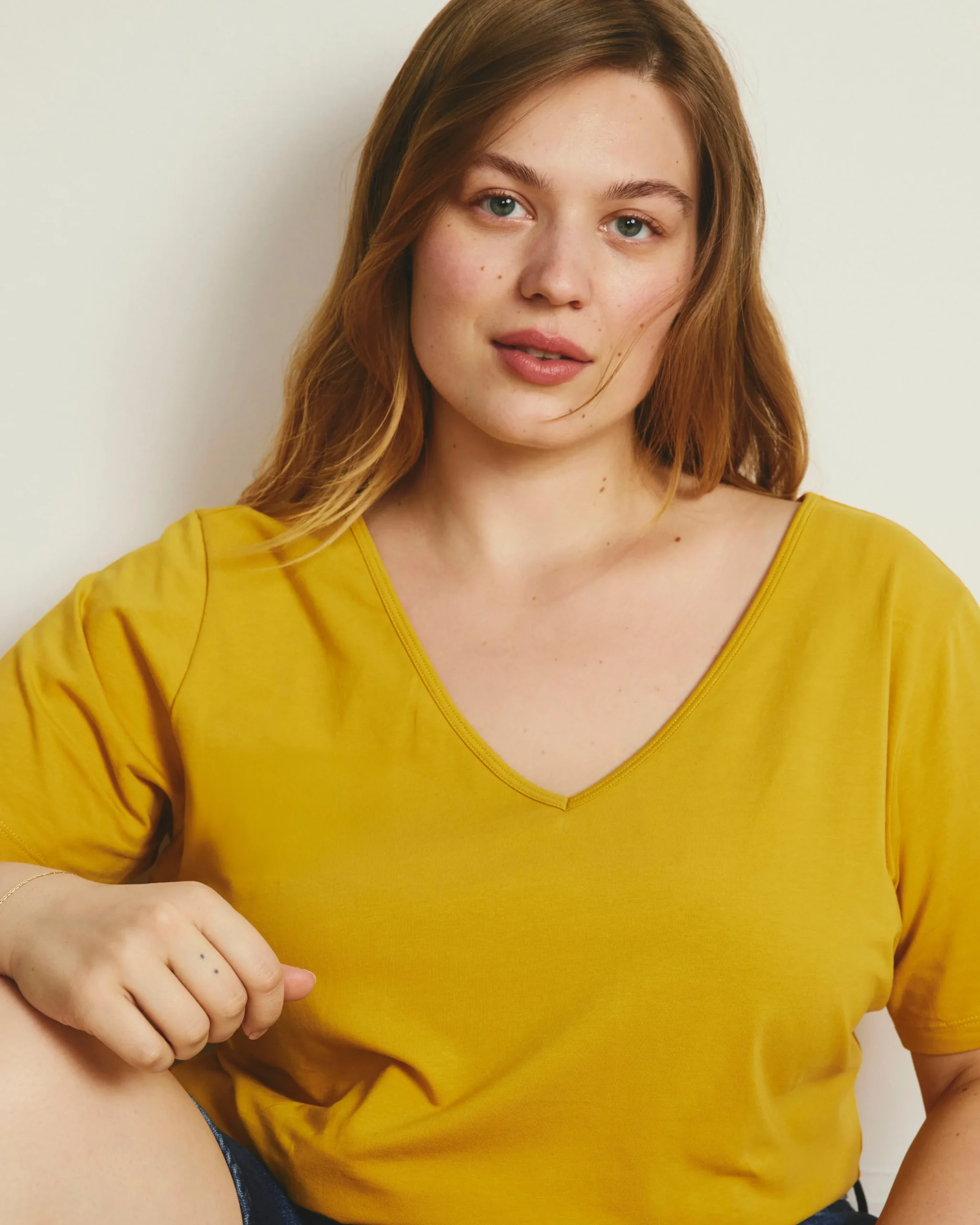 Double V Tee Goldenrod