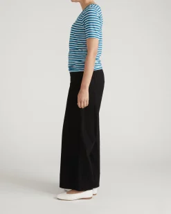 Double V Tee Ink Blue/White Stripe