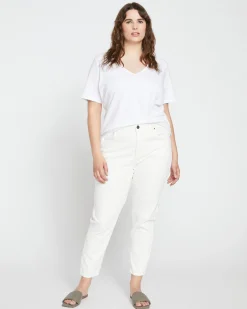 Double V Tee White