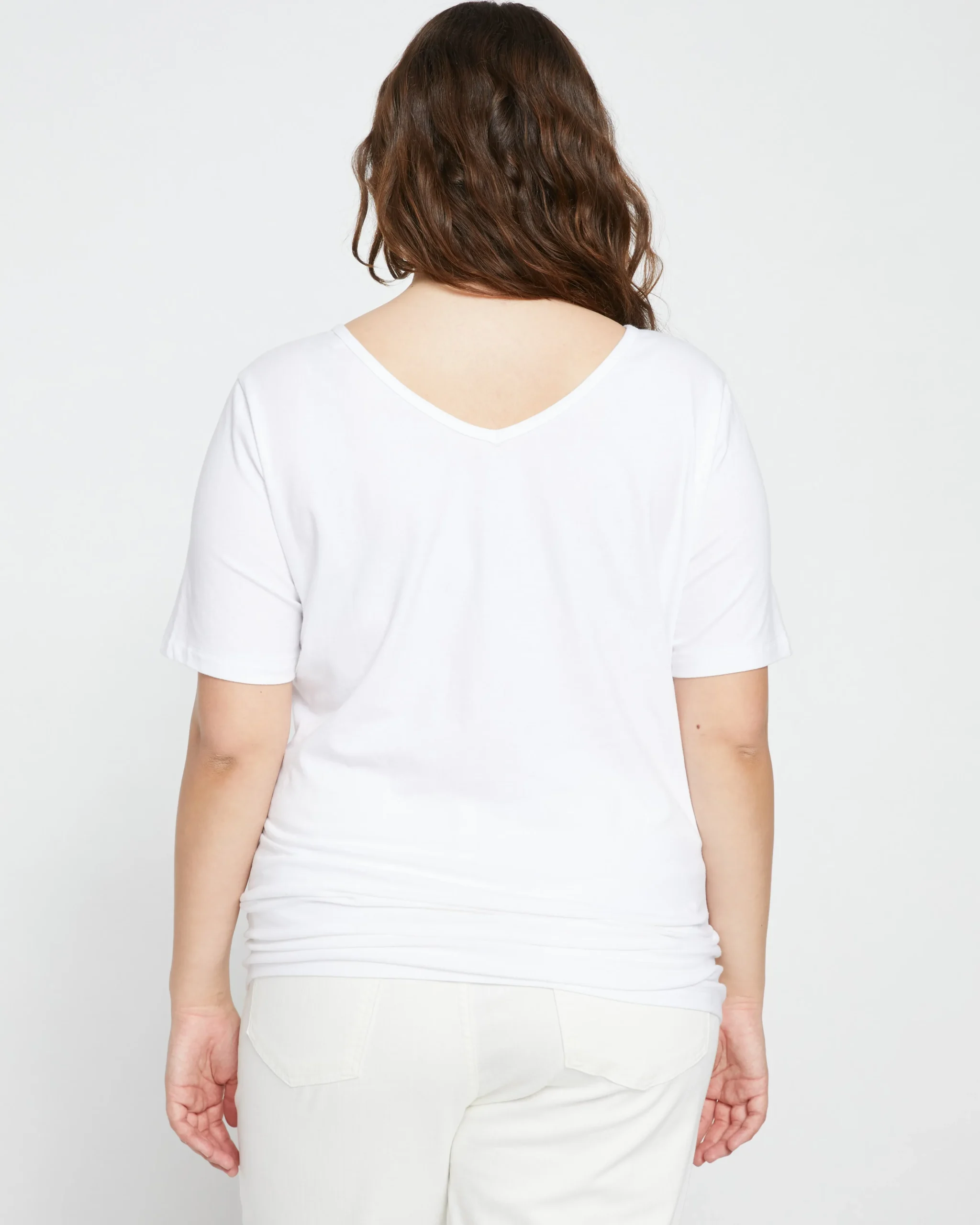 Double V Tee White