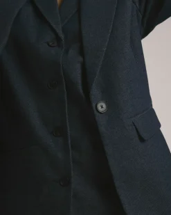 Edwin Denim Look Vest Dark Indigo