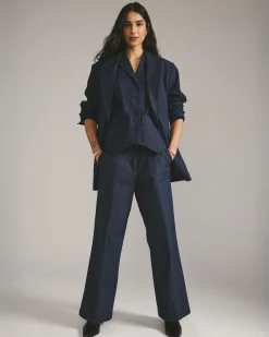 Edwin Denim Look Vest Dark Indigo