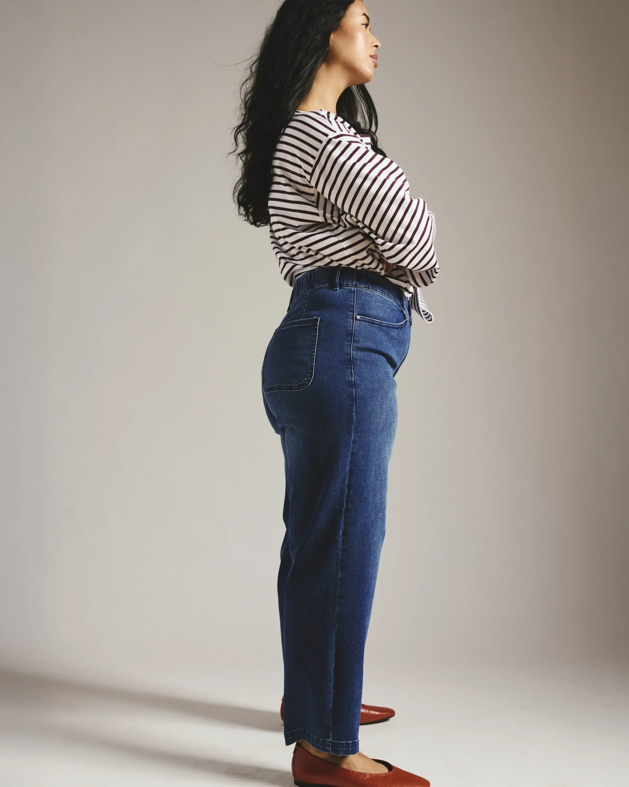 Elastic Waist Weekend Jeans True Blue