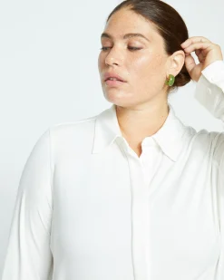 Elbe Liquid Jersey Shirt Classic Fit White