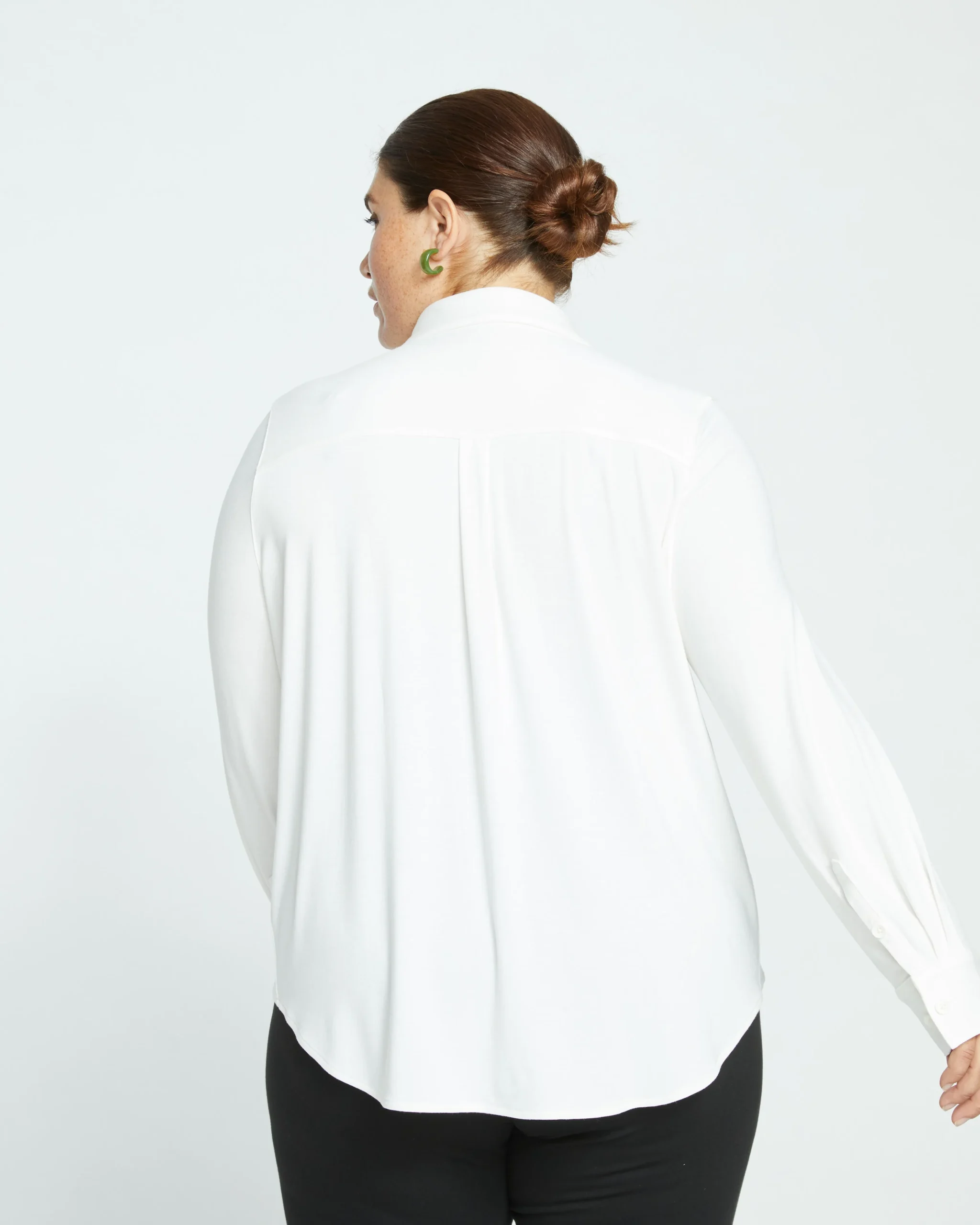Elbe Liquid Jersey Shirt Classic Fit White