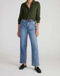 Elbe Liquid Jersey Shirt Classic Fit Coratina Green