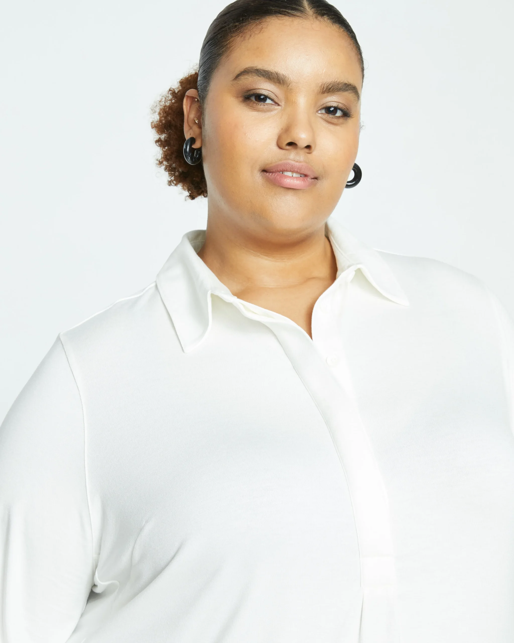 Elbe Popover Liquid Jersey Shirt Classic Fit White