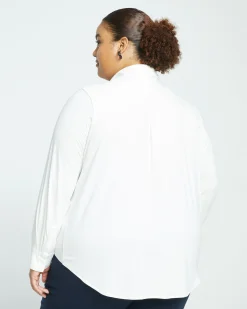 Elbe Popover Liquid Jersey Shirt Classic Fit White