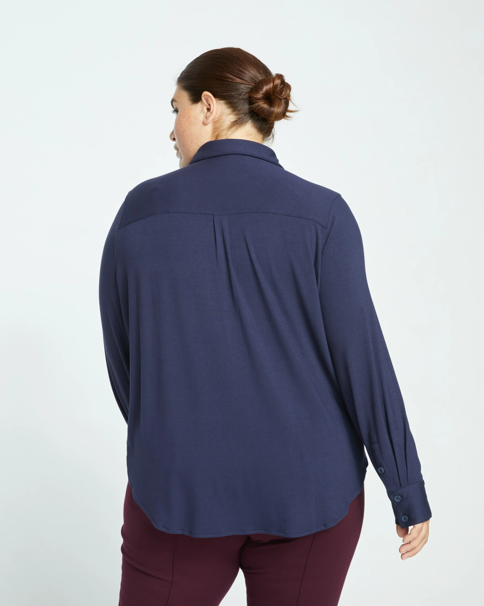 Elbe Popover Liquid Jersey Shirt Classic Fit Midnight