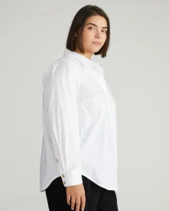 Elbe Stretch Poplin Shirt Classic Fit White