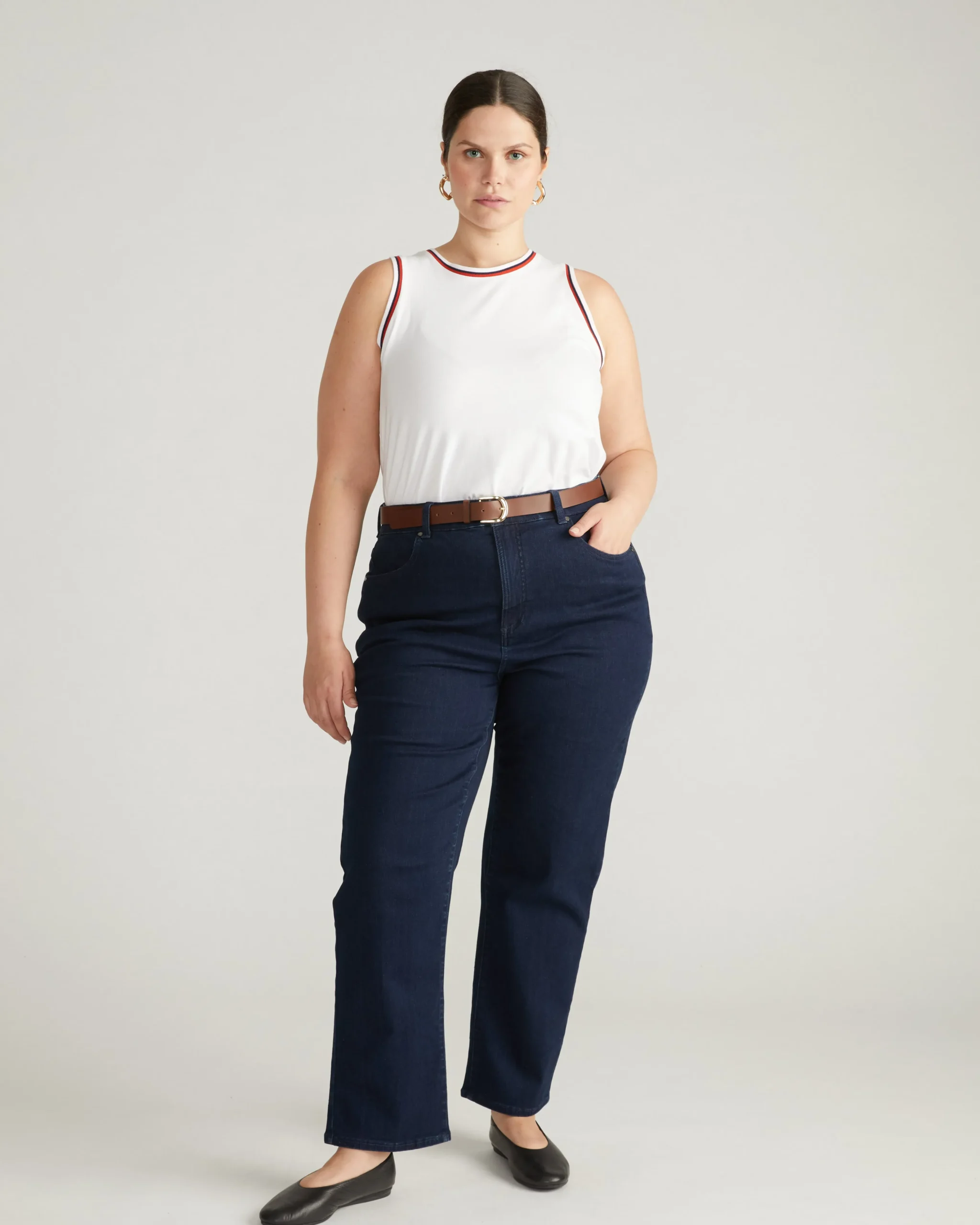 Ella High Rise Straight Leg Jeans Balearic Blue