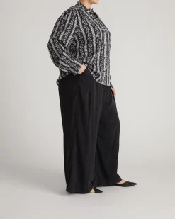 Endora Stretch Cupro Blouse Florentine Print