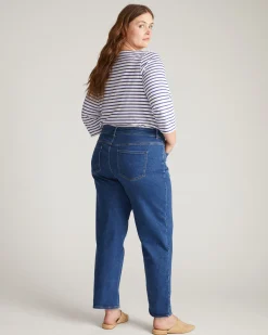 Etta High Rise Straight Leg Jeans 31 Inch Aged Indigo