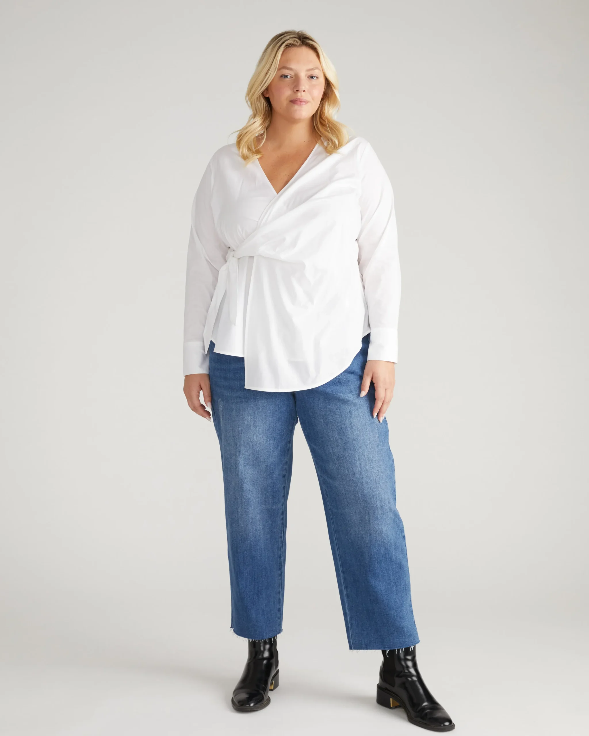 Etta High Rise Straight Leg Jeans 28 Inch Camden Blue
