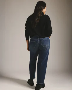 Etta High Rise Straight Leg Jeans 28 Inch Saint Lawrence Blue