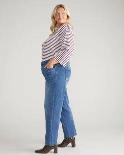 Etta High Rise Straight Leg Jeans 31 Inch Camden Blue