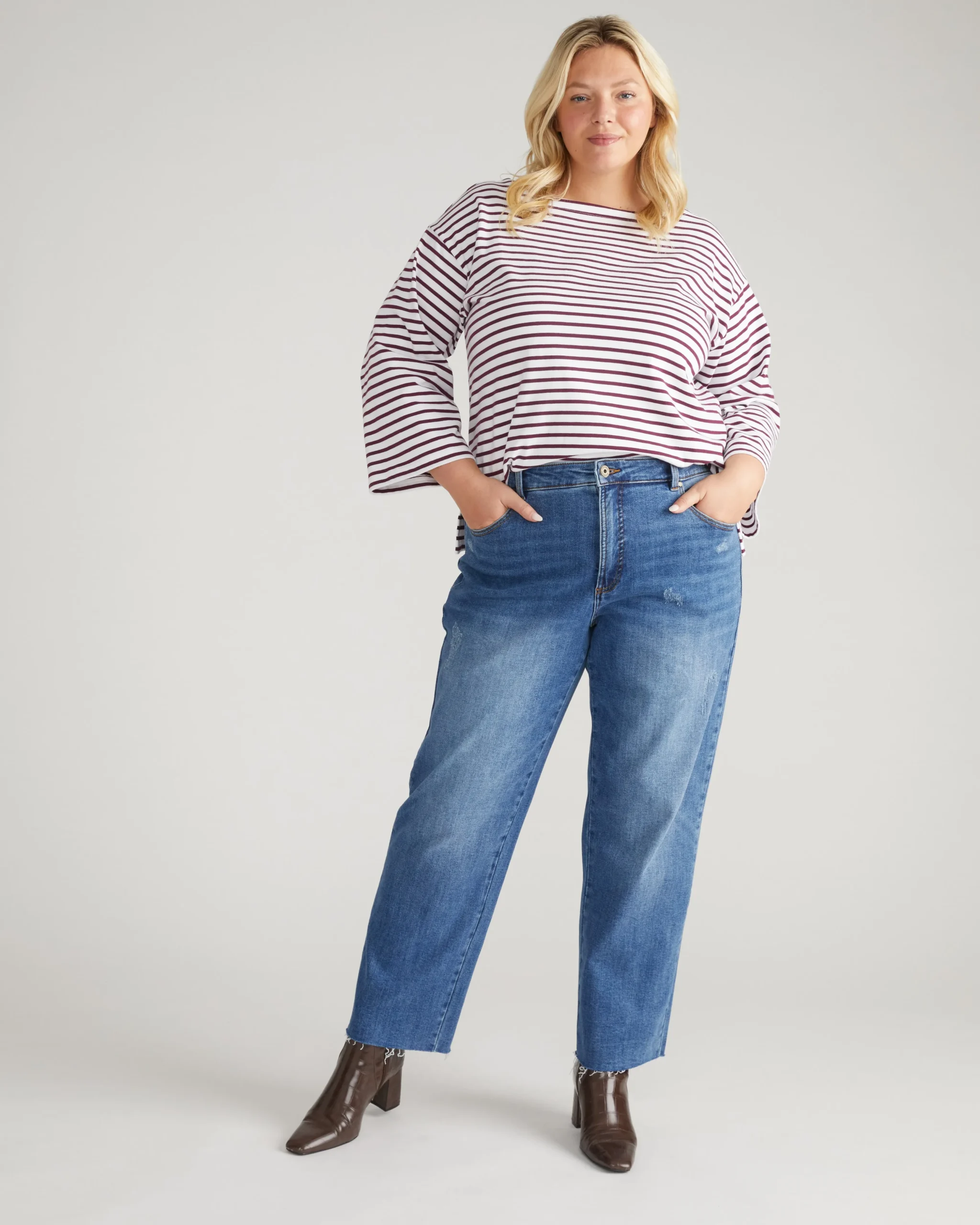 Etta High Rise Straight Leg Jeans 31 Inch Camden Blue
