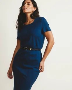 Executive Ponte Dress Deep Teal