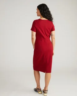 Executive Ponte Dress Garnet