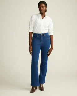Farrah High Rise Flared Jeans Pure Blue