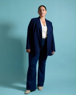 Farrah High Rise Flared Jeans Pure Blue