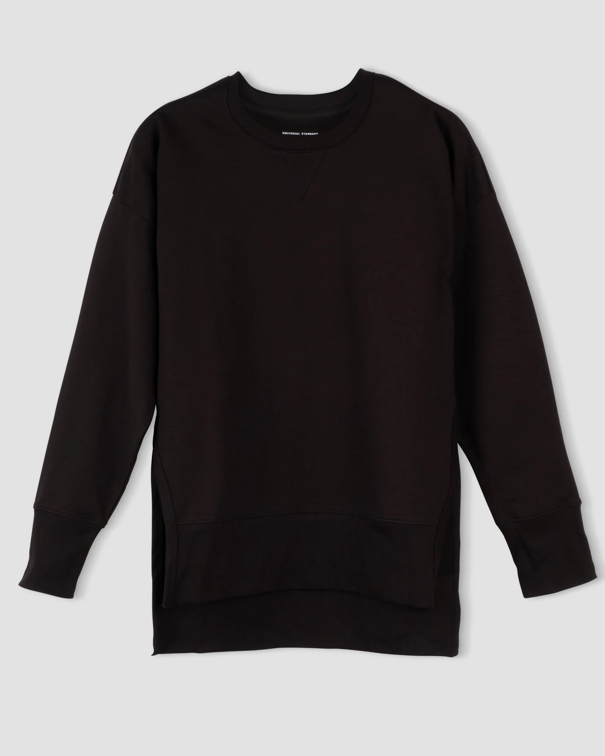 Fiona Side Slit Sweatshirt Black