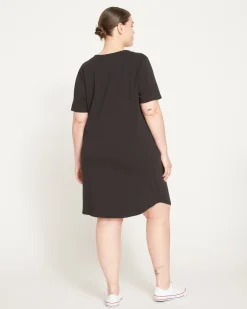 Halie T-Shirt Dress Black