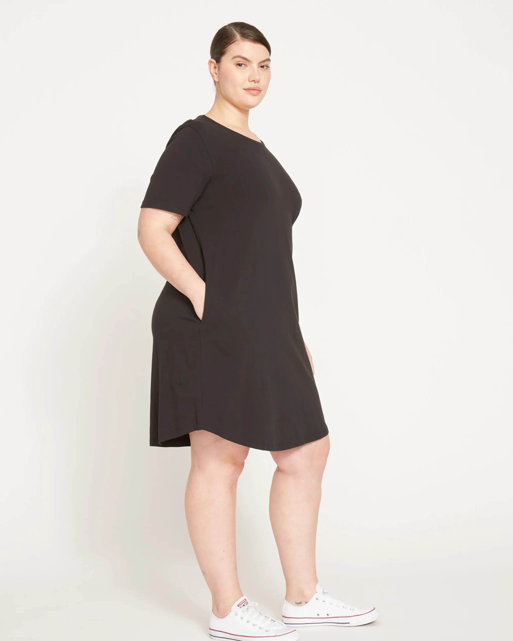 Halie T-Shirt Dress Black