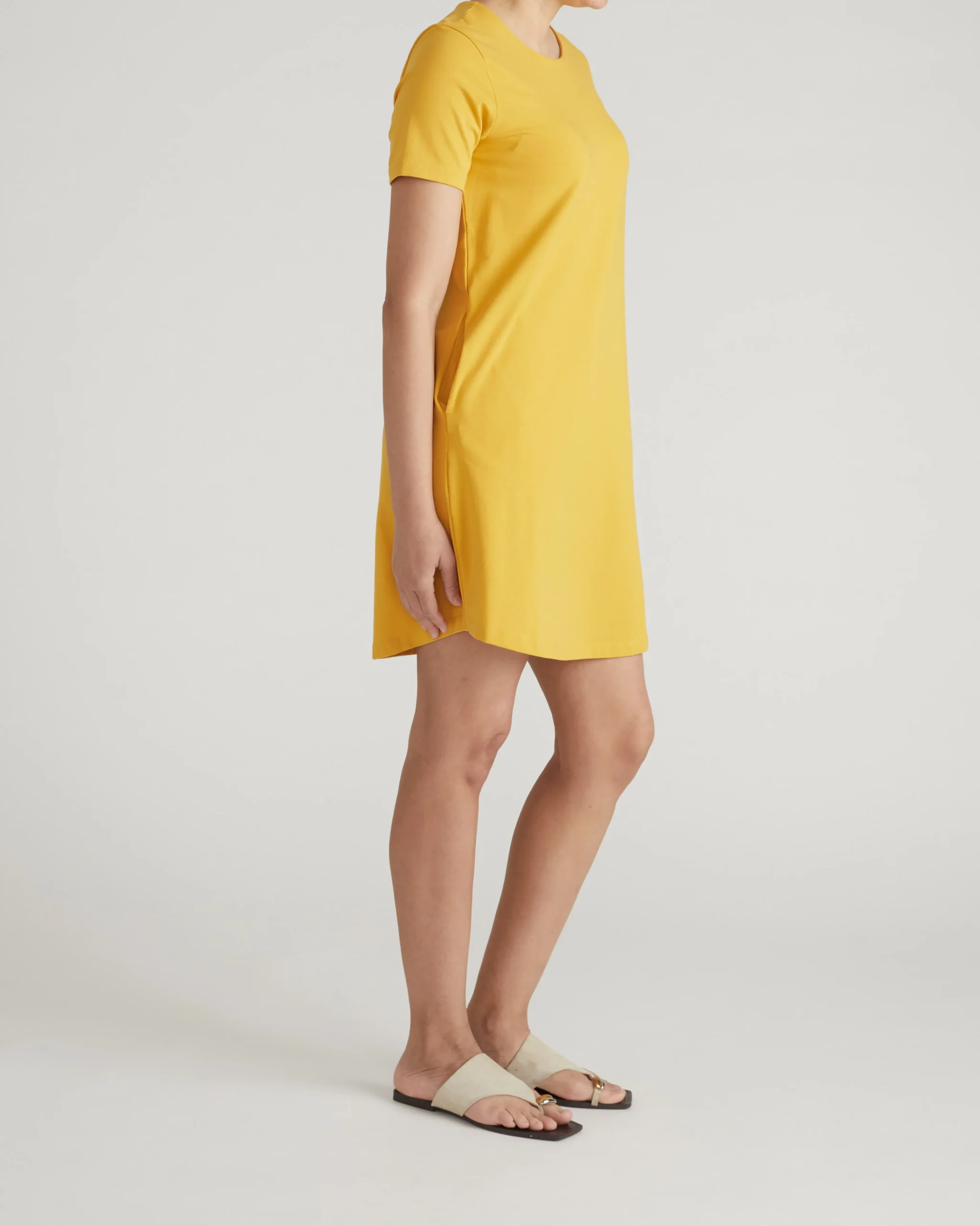 Halie T-Shirt Dress Goldenrod