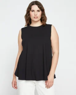 Heatwave Divine Jersey Flared Tank Black