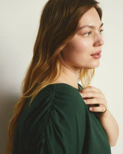 Helena Divine Jersey Gathered Tee Conifer