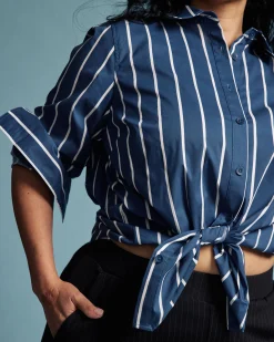 Henning x US Madison Shirt Ensign Blue/White Stripe