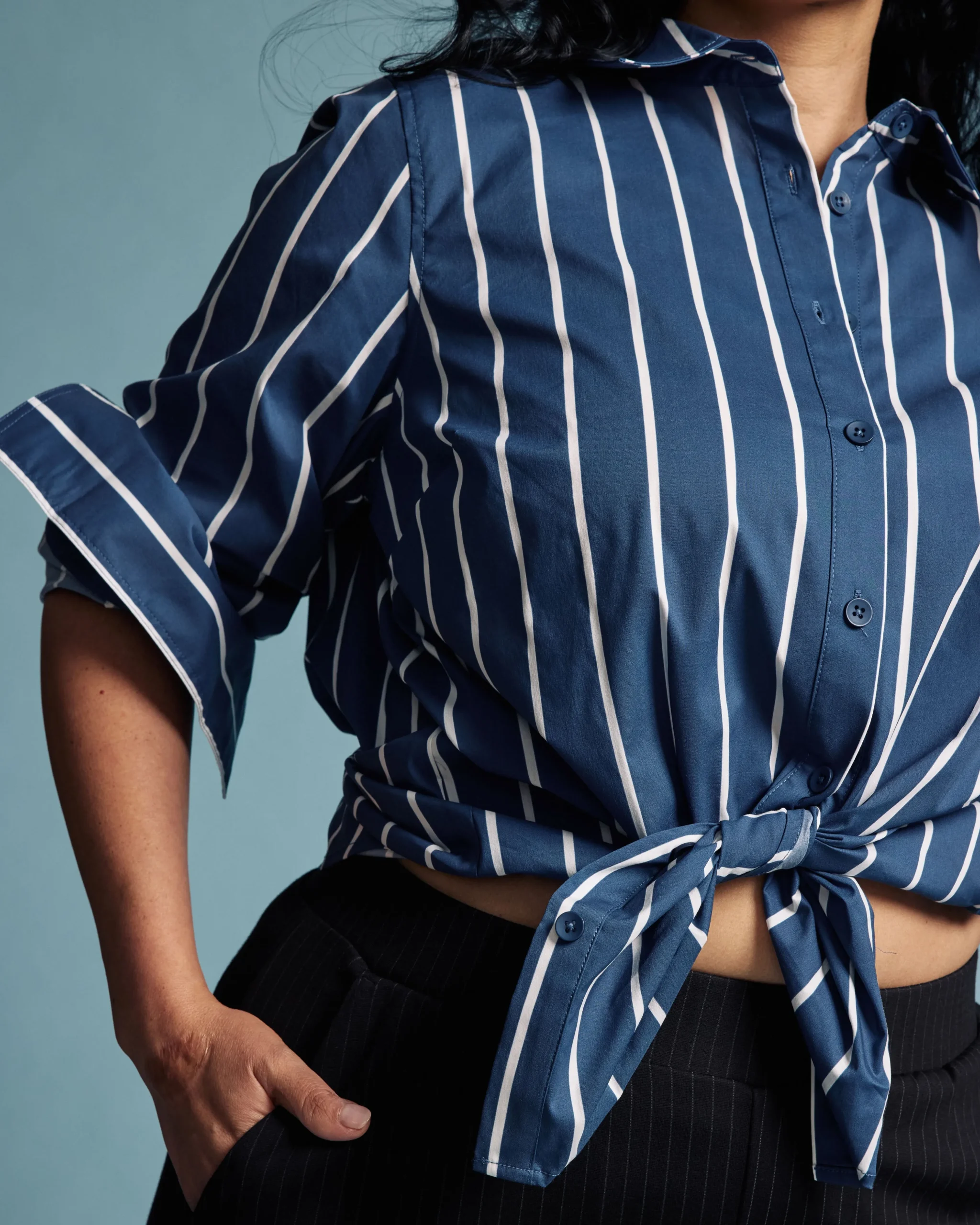 Henning x US Madison Shirt Ensign Blue/White Stripe