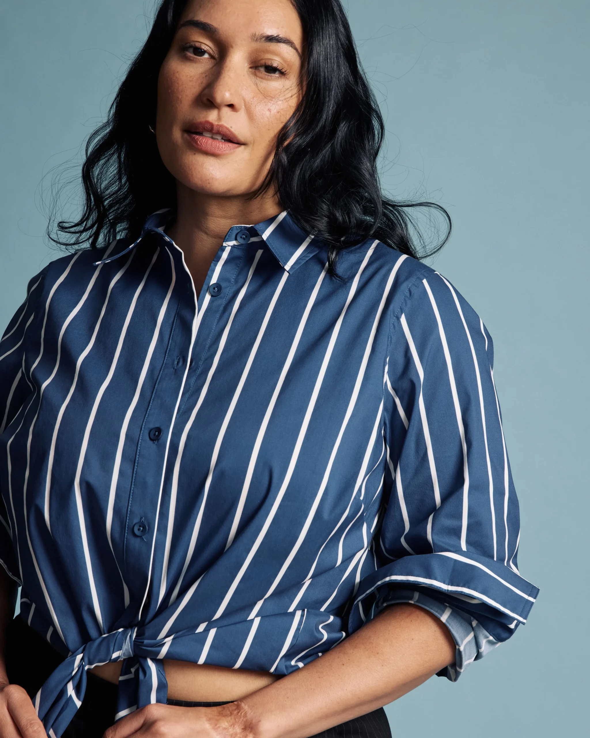 Henning x US Madison Shirt Ensign Blue/White Stripe