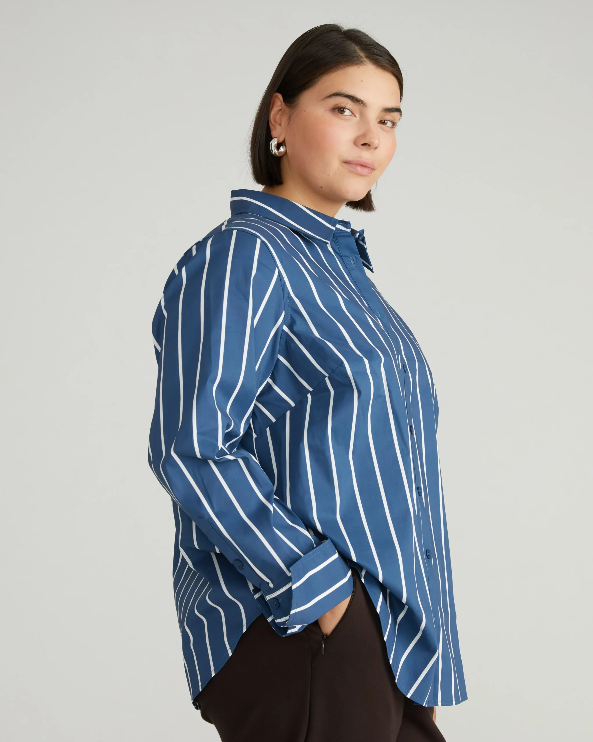 Henning x US Madison Shirt Ensign Blue/White Stripe