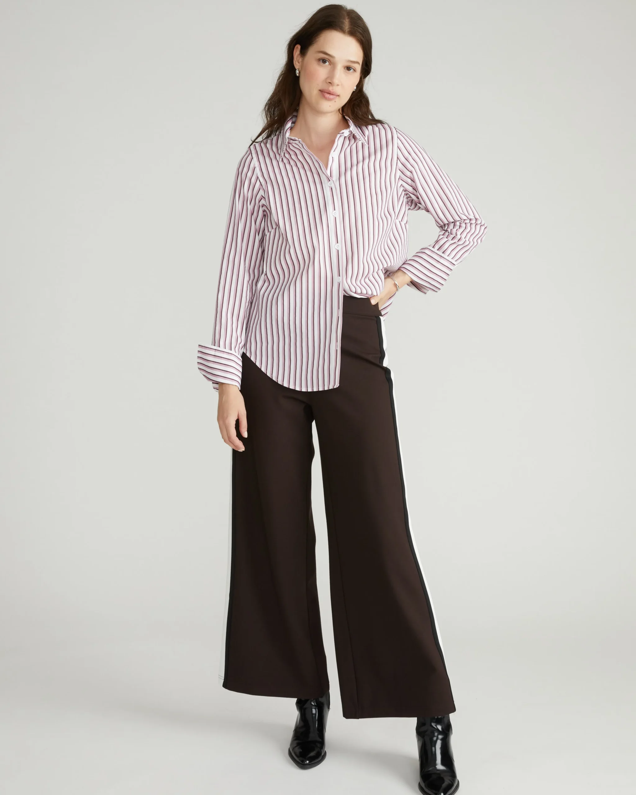 Henning x US Madison Shirt Lilac Multi Stripe