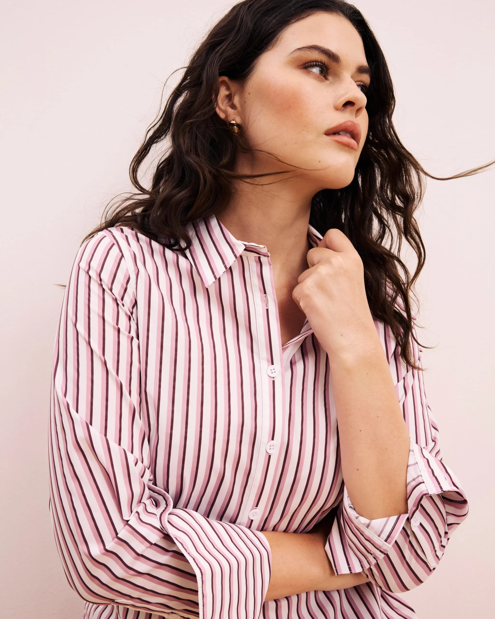 Henning x US Madison Shirt Lilac Multi Stripe