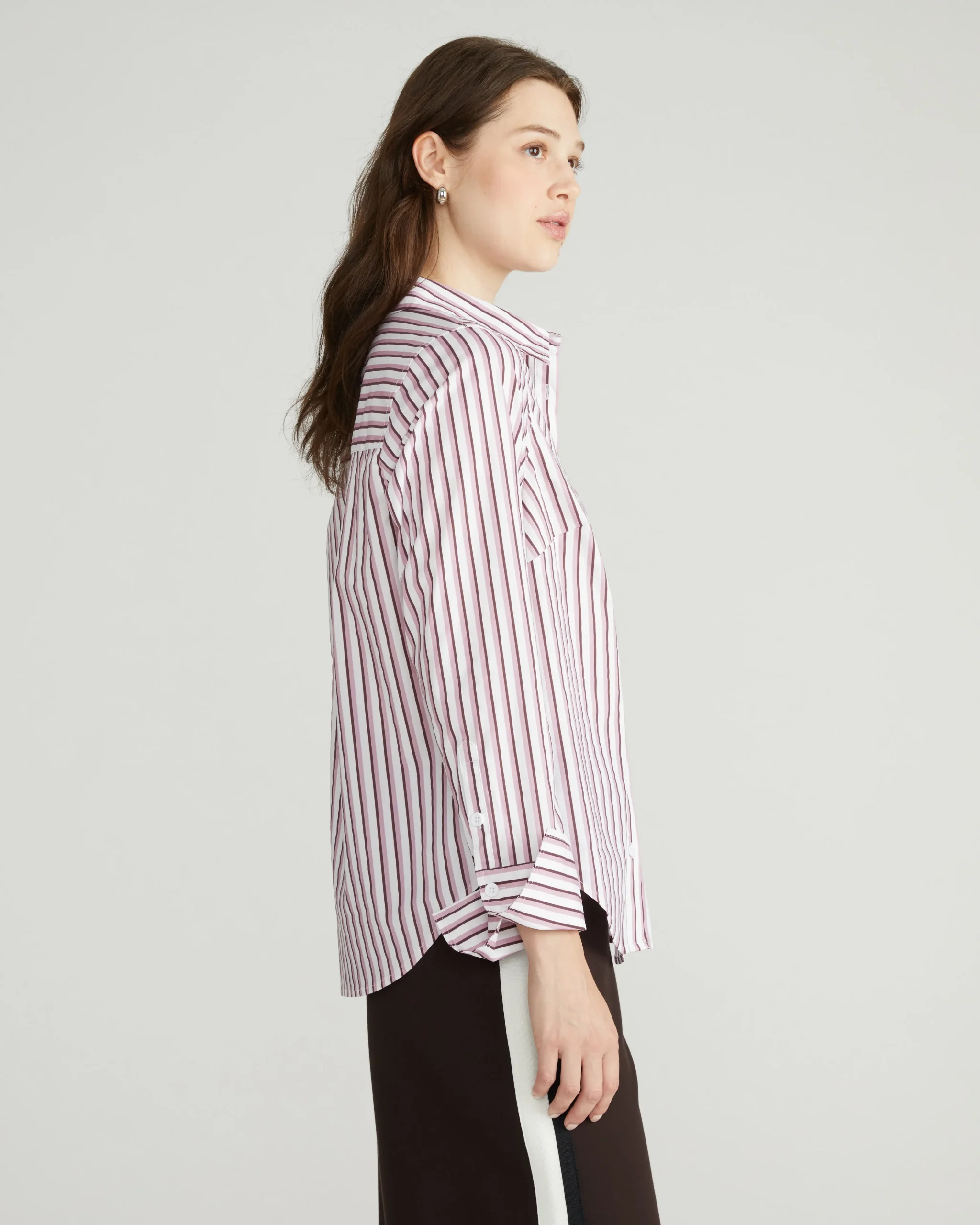 Henning x US Madison Shirt Lilac Multi Stripe
