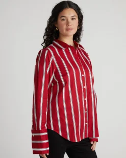 Henning x US Madison Shirt Red/Black/White Stripe
